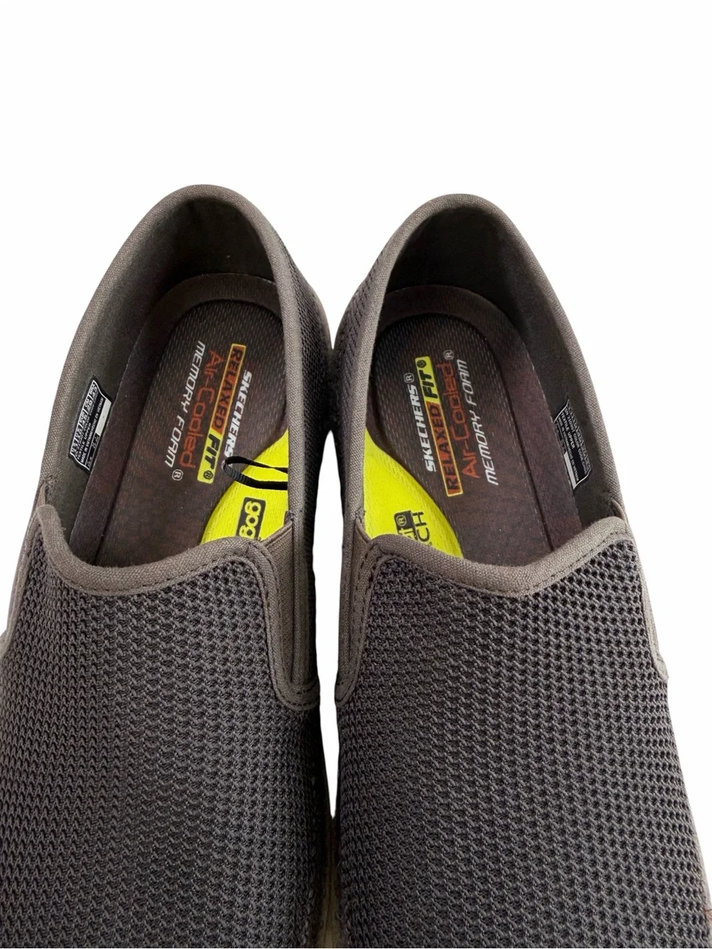 Skechers Melson-Petros Mesh Slip-On Shoes Dark Brown Men’s Size 11